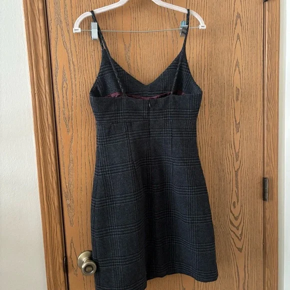 Ganni Woolside Wool Slip Dress Ebony Melange  size 34 NWOT - Picture 5 of 7